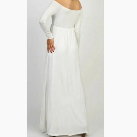 PinkBlush Maternity Off Shoulder Maxi Dress NWT - Picture 3 of 3